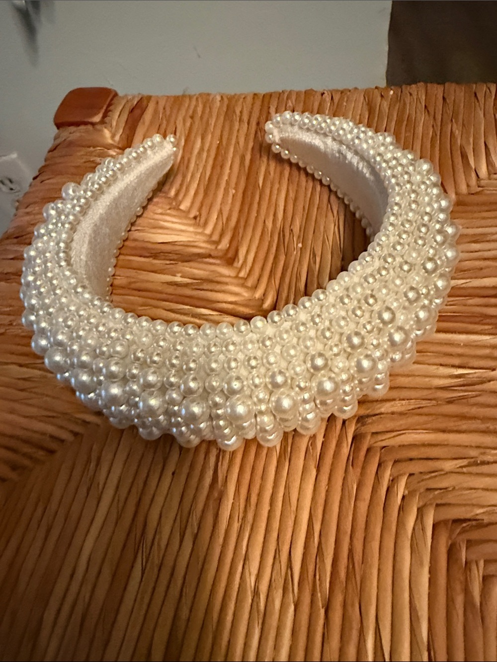 Ivory Pearl Cluster Padded Headband - Women’s Hair Accessory